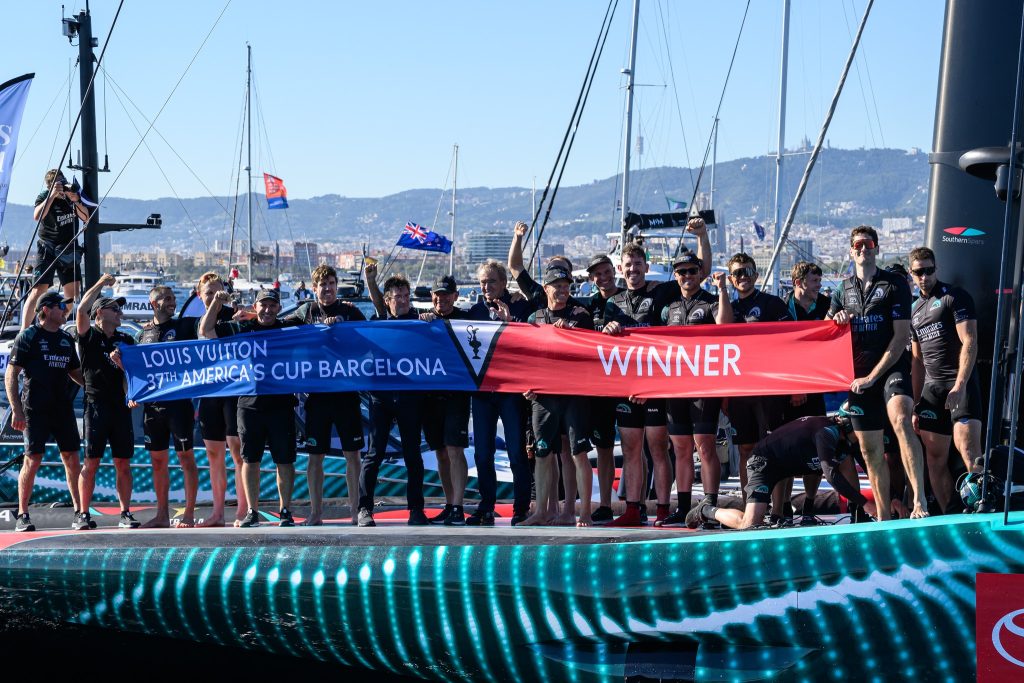 Historic triple for Emirates Team New Zealand 7 America's Cup winner