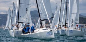 Jolt 2 competes in a J/70 Cup race at Lerici