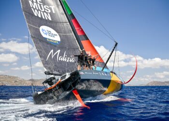 Team Malizia, skippered by Boris Herrmann, 5th place of Leg 2 during The Ocean Race Europe 2025 in Cartagena, Spain on August 23, 2025. (Photo by Jean-Louis Carli / The Ocean Race Europe 2025)