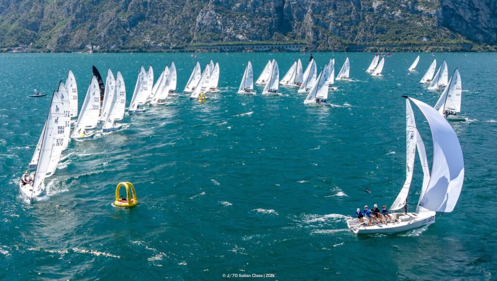 Stefano Roberti in fine form on Lake Garda 4 J/70 - Championnat du monde – Torbole